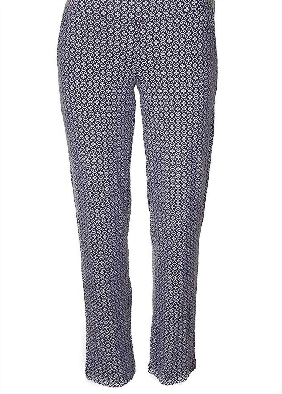 NEW ALFANI women's geo-printed knit slim pajama pants in mod clover